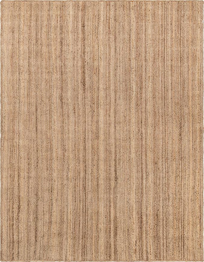 Unique Loom Braided Jute Collection Area Rug - Dhaka (10' x 13' 1" Rectangle, Natural)
