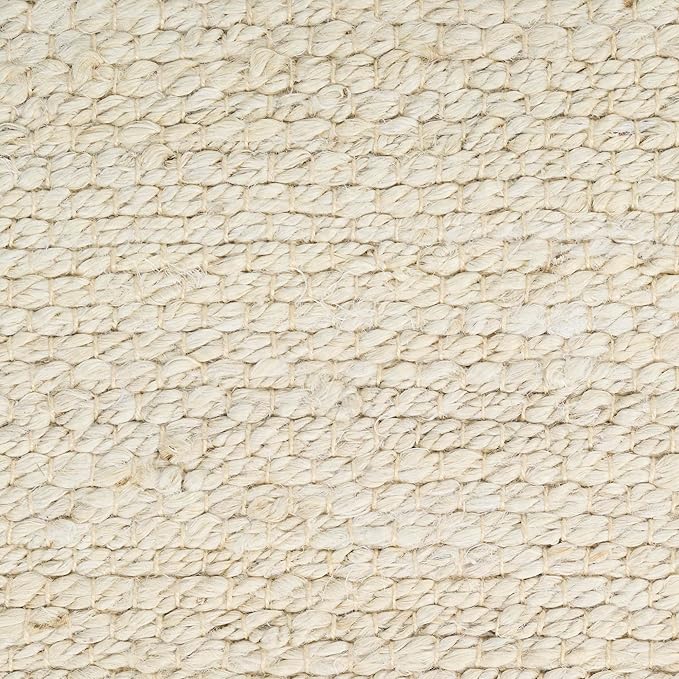 Nourison Home Natural Jute Ivory 5' x 7' Area Rug - Easy Clean, Non Shedding, Bed Room, Living Room, Dining Room, Kitchen (5' x 7')