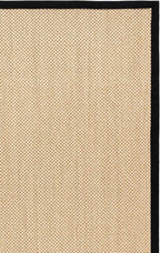SAFAVIEH Area Rug 8x10 - Natural Fiber Collection - Large - Maize & Black, Sisal, Woven Design with Border (NF141A)