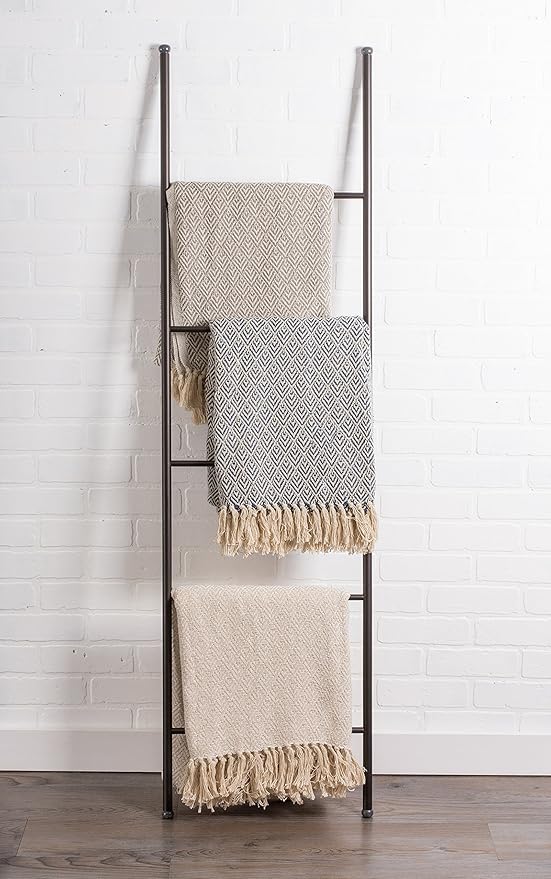 DII Diamond Throw Collection Cotton Woven, 50x60, Nautical Blue