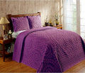 Better Trends Stylish Plush Twin Bedding Set, Plum 100% Cotton Tufted Medallion Pattern Soft & Luxurious Feel, Perfect for Gifting and All Seasons, Machine Washable, 2 Pieces - Rio Collection