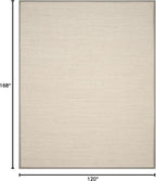 SAFAVIEH Area Rug 10x14 - Natural Fiber Collection - Large - Marble & Khaki, Sisal, Woven Design with Border (NF143E)