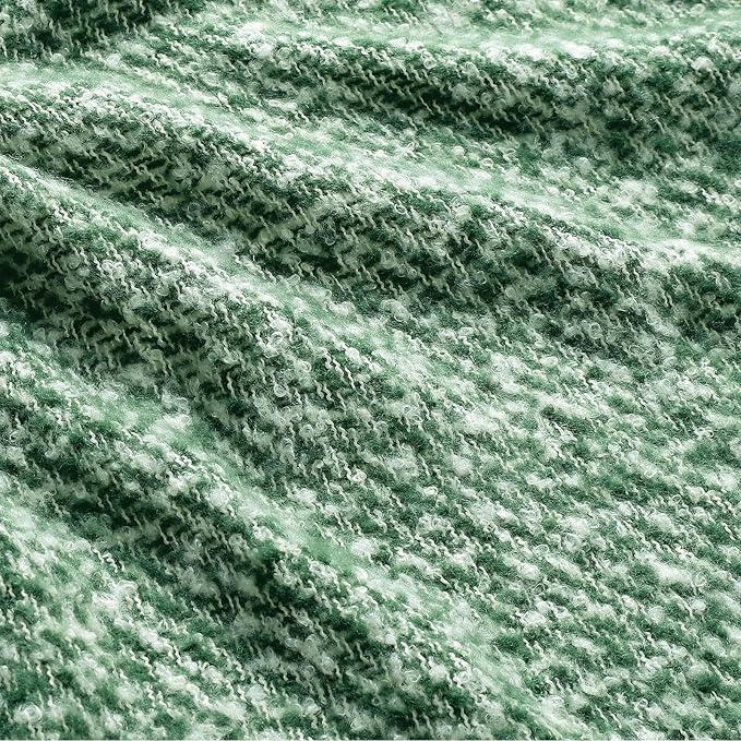 BOURINA Throw Blanket Soft Lightweight Cozy Throw for Bed Couch Decorative Blanket, Green 50" x 60"