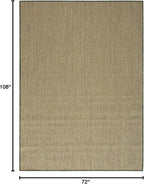 Nourison Home Courtyard Green 6' x 9' Area Rug - Easy Clean, Non Shedding, Bed Room, Living Room, Dining Room, Kitchen (6' x 9')