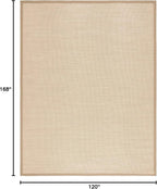 SAFAVIEH Area Rug 10x14 - Natural Fiber Collection - Large - Maize & Linen Color, Sisal, Woven Design with Border (NF141B)