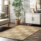 Rugs USA Dogwood Tiled Jute Area Rug, 5x8, Natural