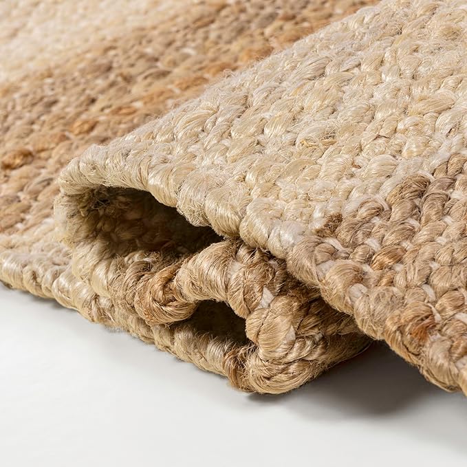 JONATHAN Y Jayden Woven Jute Stripe Natural/Bleach Indoor Area Rug, 8x10, Rustic, Farmhouse, Traditional, Lodge, Easy-Cleaning for Living Room, Bedroom, Kitchen, Non-Shedding (NRF202C-8)