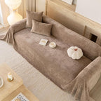ROOMLIFE Sofa Cover, Boho Couch Cover for 3 Cushion Sofa, Non Slip Chenille Sofa Slipcovers for Dog, Washable Furniture Sofa Protector Cover with Tassel for Living Room, 71''X150”