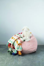 Creative Co-Op Soft Woven Cotton Throw with Tufted Dots and Tassels, Multicolor