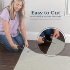 Veken 8x12 Ft Rug Pad Gripper for Hardwood Floors, Non Slip Rug Pads for Area Rugs, Thick Rug Grippers for Tile Floors, Under Carpet Anti Skid Mat, Keep Your Rugs Safe and in Place