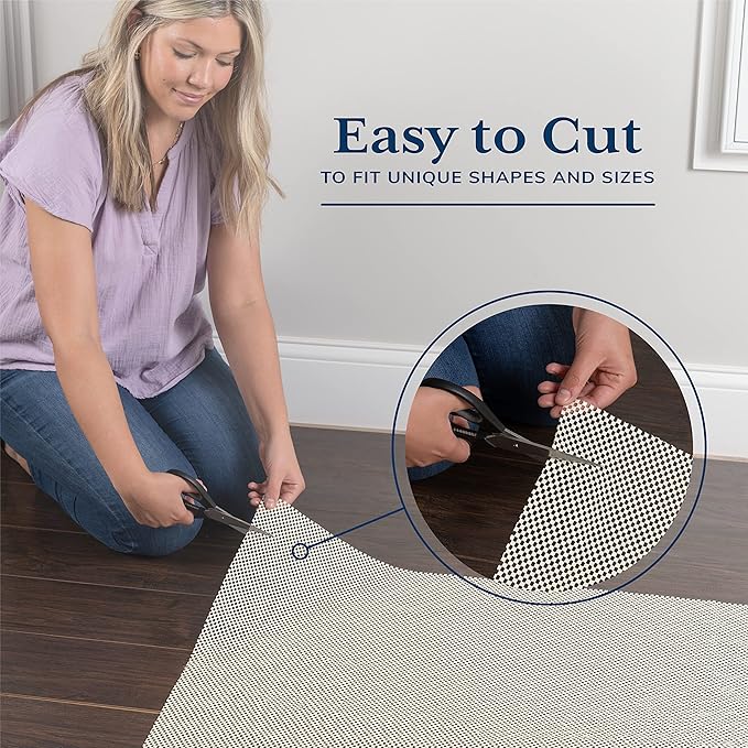 Veken 7x9 Ft Rug Pad Gripper for Hardwood Floors, Non Slip Rug Pads for Area Rugs, Thick Rug Grippers for Tile Floors, Under Carpet Anti Skid Mat, Keep Your Rugs Safe and in Place