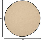 SAFAVIEH Area Rug 6x8 Oval - Natural Fiber Collection - Maize & Black, Sisal, Woven Design with Border (NF141A)
