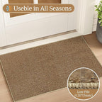 Faux Jute Non-Slip Area Rug, 6x9 Washable Pet-Friendly Floor Mat for Living Room, Bedroom, Entryway, Machine Woven Durable Scratch Resistant Carpet, Brown