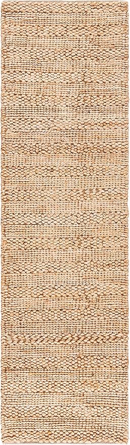 SAFAVIEH Natural Fiber Collection Runner Rug - 2'3" x 6', Natural, Handmade Jute, Braided Woven Design, Ideal for Living Room, Bedroom (NF212A)