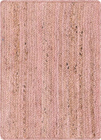 Unique Loom Braided Jute Collection Area Rug - Dhaka (2' x 3' 1" Rectangle, Light Pink)