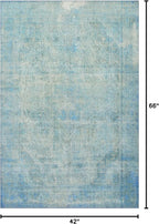 Loloi Loren Collection LQ-08 Aqua 3'-6" x 5'-6" Accent Rug
