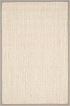 SAFAVIEH Area Rug 4x6 - Natural Fiber Collection - Marble & Khaki, Sisal, Woven Design with Border (NF143E)