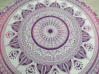 Round Beach Tapestry Turquoise Mandala Throw/Boho Hippie Beach Blanket Roundie/Indian Cotton Bohemian Large Round Table Cloth-Home Decor/Yoga Mat Meditation Picnic Rug (70", Pink)