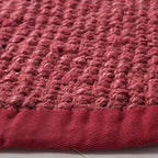 SAFAVIEH Natural Fiber Collection Area Rug - 4' Round, Red, Handmade Farmhouse Jute, Ideal for High Traffic Areas in Living Room, Bedroom (NF730D)