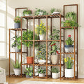 EnHomee 13 Tiers Plant Stand, Indoor Plant Stand with 18-22 Pots, Wood Plants Shelves for Living Room, Patio, Balcony, Yard, Garden, 56''W×11.6''D×47''H