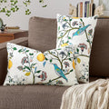 MUSSEL White Floral Pillow Covers 12x20 Set of 2, Velvet Wild Flower Plant Throw Pillows Case, Square Farmhouse Decor Cushion Covers for Home Sofa Bed Couch