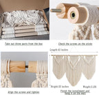 oiikain Large Handmade Boho Macrame Wall Hanging Tapestry - Chic Bohemian Woven Home Decor art for Living Room, Bedroom, and Wedding Parties (43''x32'', Three Triangle)