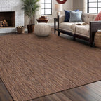 Washable Indoor Outdoor Rug 9x12 Weather Resistant Area Rugs Modern Solid for Porch Deck Balcony Backyard Patio Outside Carpet (9 X 12 Gold Brown)