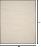 SAFAVIEH Area Rug 8x10 - Natural Fiber Collection - Large - Marble & Khaki, Sisal, Woven Design with Border (NF143E)
