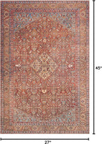 Loloi Loren Collection LQ-06 Red/Multi 2'-3" x 3'-9" Accent Rug