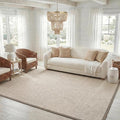 SAFAVIEH Area Rug 8x10 - Natural Fiber Collection - Large - Marble & Khaki, Sisal, Woven Design with Border (NF143E)