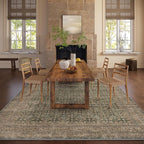 Machine Washable Rugs for Living Room: 6x9 Area Rugs Boho Vintage Rugs Stain Resistant Non Slip Low Pile Soft Lightweight Carpet for Bedroom Kitchen Dining Room Nursery Kids Room Farmhouse