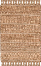 SAFAVIEH Natural Fiber Collection Accent Rug - 2' x 3', Natural & Light Grey, Handmade Tassel Jute, Ideal for High Traffic Areas in Entryway, Living Room, Bedroom (NF550A)