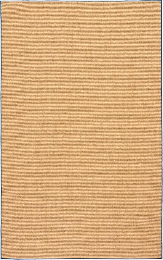 Martha Stewart x SAFAVIEH Area Rug Collection - 5' x 7', Natural & Navy, Sisal & Jute, Farmhouse Style, Ideal for Living Room, Bedroom, Office, Dining Space (MSR9501D)
