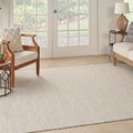Nourison Home Courtyard Ivory Silver 8' x Square Area Rug - Easy Clean, Non Shedding, Bed Room, Living Room, Dining Room, Kitchen (8' x Square)