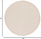 SAFAVIEH Area Rug 3' Round - Natural Fiber Collection - Marble & Linen Color, Sisal, Woven Design with Border (NF143B)