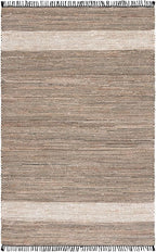 SAFAVIEH Cape Cod Collection Area Rug - 5' x 8', Green & Beige, Handmade Denim & Jute, Ideal for The Living Room, Dining, Bedroom (CAP153Y)