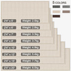 GOYLSER 19ft Jute Running Rugs for Hallway, Kitchen Rug Runner Non Slip Washable Hall Runner Rug, Beige Runner for Kitchen Floor Non Slip