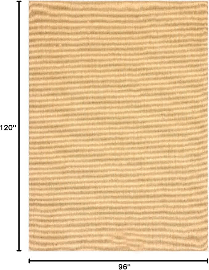 Martha Stewart x SAFAVIEH Area Rug Collection - 8' x 10', Natural & White, Sisal & Jute, Farmhouse Style, Ideal for Living Room, Bedroom, Office, Dining Space (MSR9501H)