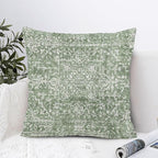 Sage Green Boho Throw Pillow Covers 24x24 Inch Decorative Square Bohemian Carpet Pattern Ethnic Pillow Cases Vintage Geographic Rug Cushion Covers Farmhouse Home Decor For Sofa Couch Outdoor Set of 2