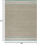 SAFAVIEH Area Rug 8x10 - Natural Fiber Collection - Large - Natural & Green, Handmade Jute, Boho Farmhouse Style, Ideal for Living Room, Bedroom, Dining Space (NF874Y)