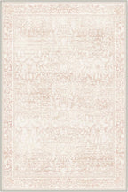 Washable 2x3 Rug, Small Entryway Rug Indoor, Non-Slip Vintage Floral Throw Rug for Front Door, Kitchen, Bathroom, Low Pile Boho Floor Mat, Pink