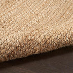 Nourison Home Natural Jute Natural 2'3" x 12' Area Rug - Easy Clean, Non Shedding, Bed Room, Living Room, Dining Room, Kitchen (12' Runner)