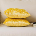 NiNi ALL Decorative Throw Pillow Covers Velvet 26x26 Inch Pack of 2 Gold Cushion Covers Soft for Couch Sofa Bedroom Living Room Outdoor