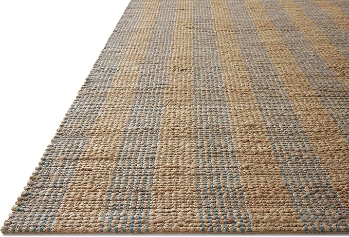 Loloi Chris Loves Julia Judy Collection JUD-04 Natural/Sky 2'-6" x 7'-6" Runner Rug