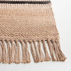 SAFAVIEH Natural Fiber Collection Area Rug - 6' x 9', Natural & Black, Handmade Jute, Ideal for The Living Room, Bedroom, Dining Room (NFB325Z-6)
