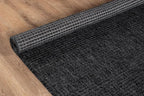 Beverly Rug Easy Jute Runner Rug 2x7 Solid Washable Durable Outdoor Indoor Area Rugs for Living Dining Room Patio Office Stain Resistant Non Shedding Casual Indoor Outside Carpet 2 x 7 Dark Gray