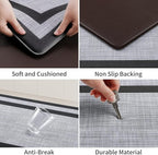 Mattitude Kitchen Mats Set of 2,Cushioned Anti-Fatigue Non-Skid Rug Sets Ergonomic Comfort Standing Mat for Kitchen, Floor, Office, Sink, Laundry, Black and Gray
