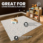 bemaxx Gym Mats Set - 18 pcs EVA Interlocking Foam Floor Tiles (12.6"x12.6"x0.4") 18sqft Protective Gym Flooring Sports Home Workout Exercise Mats Puzzle Garage Fitness Play-Room Pool Treadmill Bike