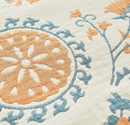 Scientific Sleep Floral Boho Mandala Datura Flower Bohemia Reversible 100% Cotton Muslin Blanket Throw Cover for Bed Couch Sofa Cozy Soft Quilt Bedspread Coverlet Full Queen 80 in x 90 in