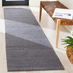 SAFAVIEH Natura Collection Runner Rug - 2'3" x 9', Dark Grey, Handmade Wool Blend, Textured Design, Ideal for Hallway, Bedroom, Foyer (NAT425H)